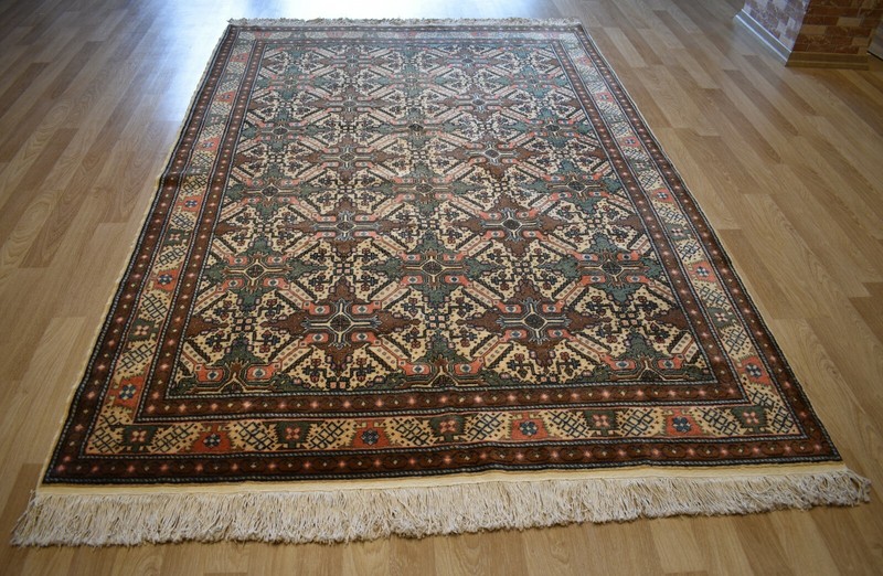 Antique Genuine Turkish Kazak Star Pattern Handmade Rug 7Ftx10Ft Free Shipping gallery