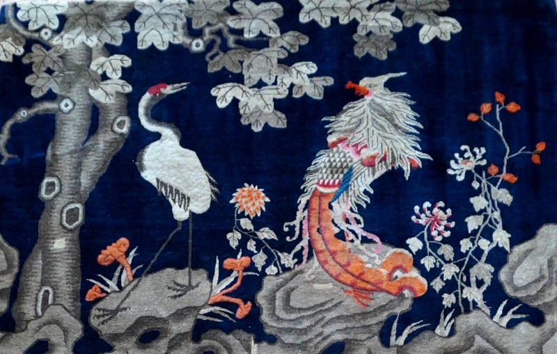 4'x6' Antique Chinese Peking Phoenix Birds Tree Hand Knotted Wool Oriental Rug gallery