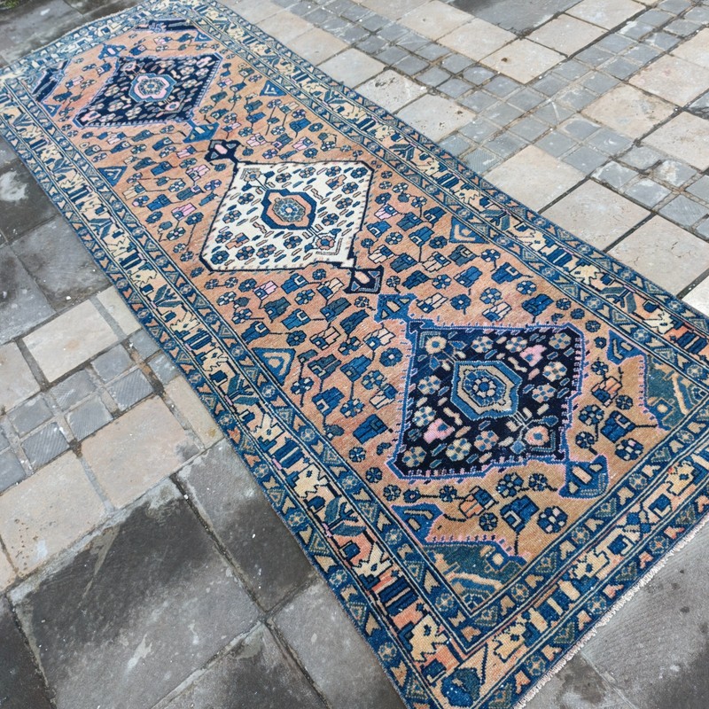3x10 Persian Style old runner rug 3.44 x 9.51 ft Vintage 105 x 290 cm gallery