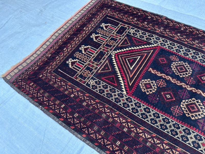 Vintage Nomad Maldari Tribal Natural Vegetable Dye Adreskan Prayer Carpet gallery