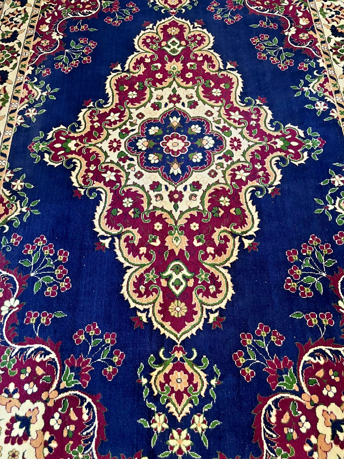 Vintage Turkish hand made rug, made in Instanbul, Turkey, Original Owner, 1980's gallery