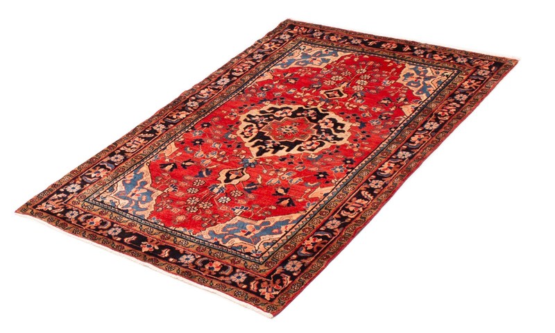 Vintage Traditional Hand-Knotted Area Rug 4'6" x 7'1" Oriental Wool Carpet gallery