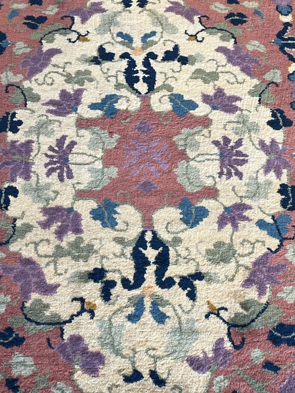 1920 Vintage Nichols Chinese Art Deco Rug Just Washed. Perfect Condition 3x5 gallery