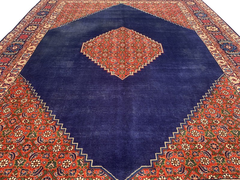 Genuine Hand Knotted Vintage Bijour Wool Area Rug 12 x 8 Ft gallery