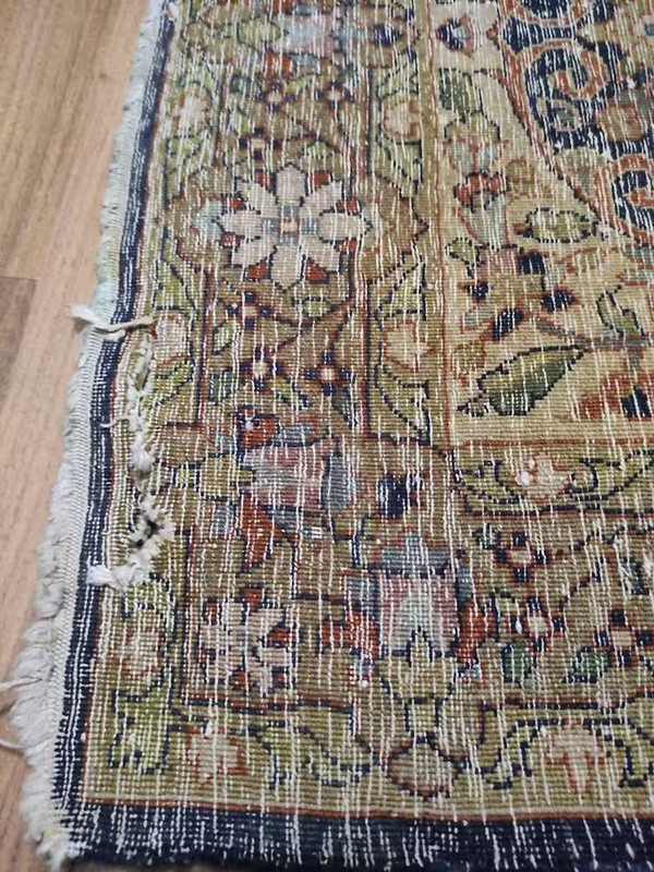 Antique Rug mat Pair of Rugs Kashmiri Antique Rug Size 99 cm x 63 cm , KR gallery