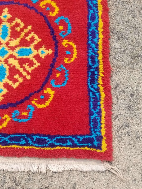 Vintage Hand Made Traditional Oriental Wool Multicolor Carpet Rug 137x52cm gallery