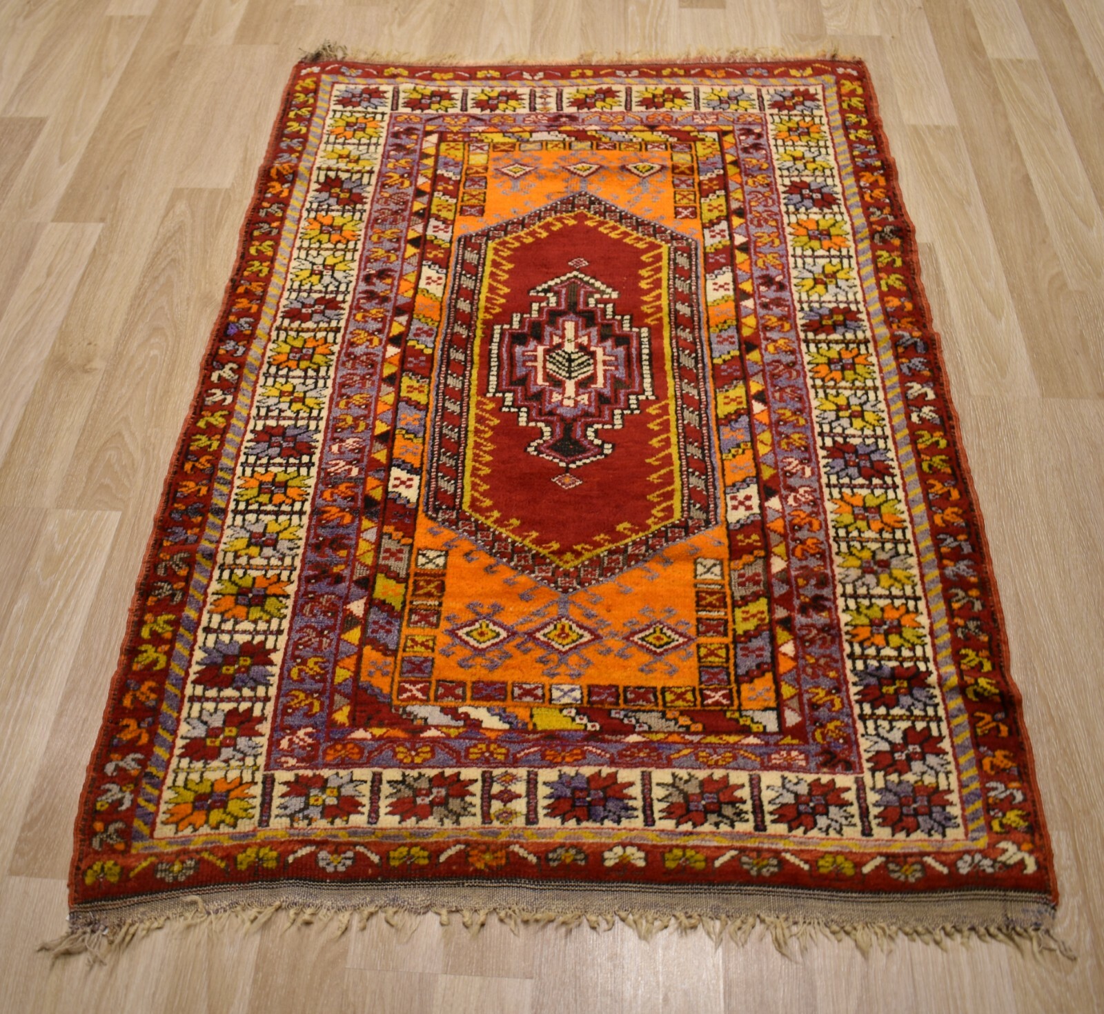 CLEARANCE 1930s Exceptional Masterpiece Genuine Mudjur Anatolian HandmadeRug 4x6 gallery