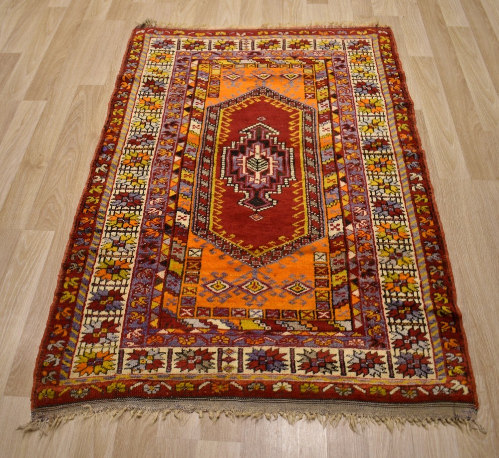 CLEARANCE 1930s Exceptional Masterpiece Genuine Mudjur Anatolian HandmadeRug 4x6