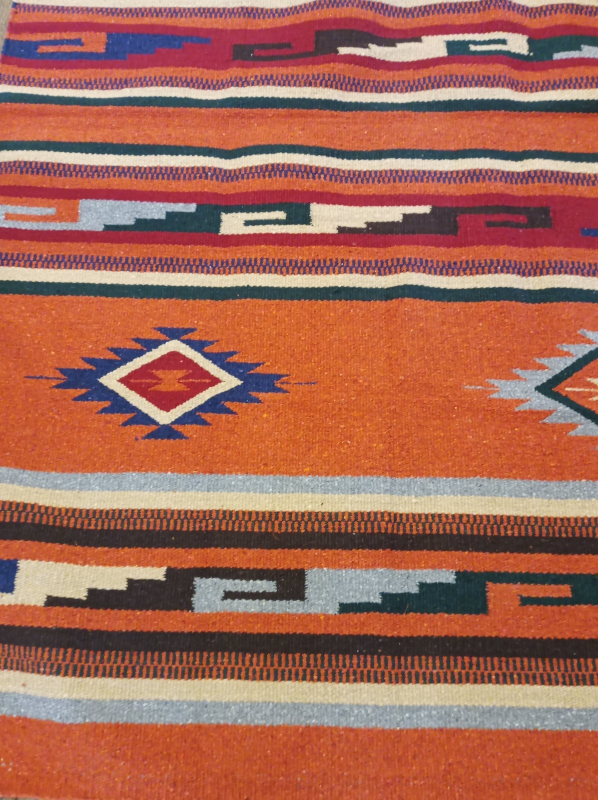 Handwoven Southwest Design Acrylic Rug; 4'x6' gallery