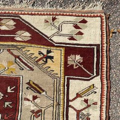 Vintage Rug 4′ x 7′ 5 Brown Turkish Hand Knotted Tribal Oriental Rug