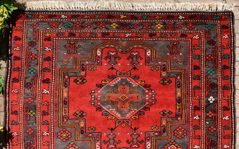 Caucasian Rug 58''x95'' Hand Knotted Vintage Primitive Gray 4x7 Rug 150x242cm gallery