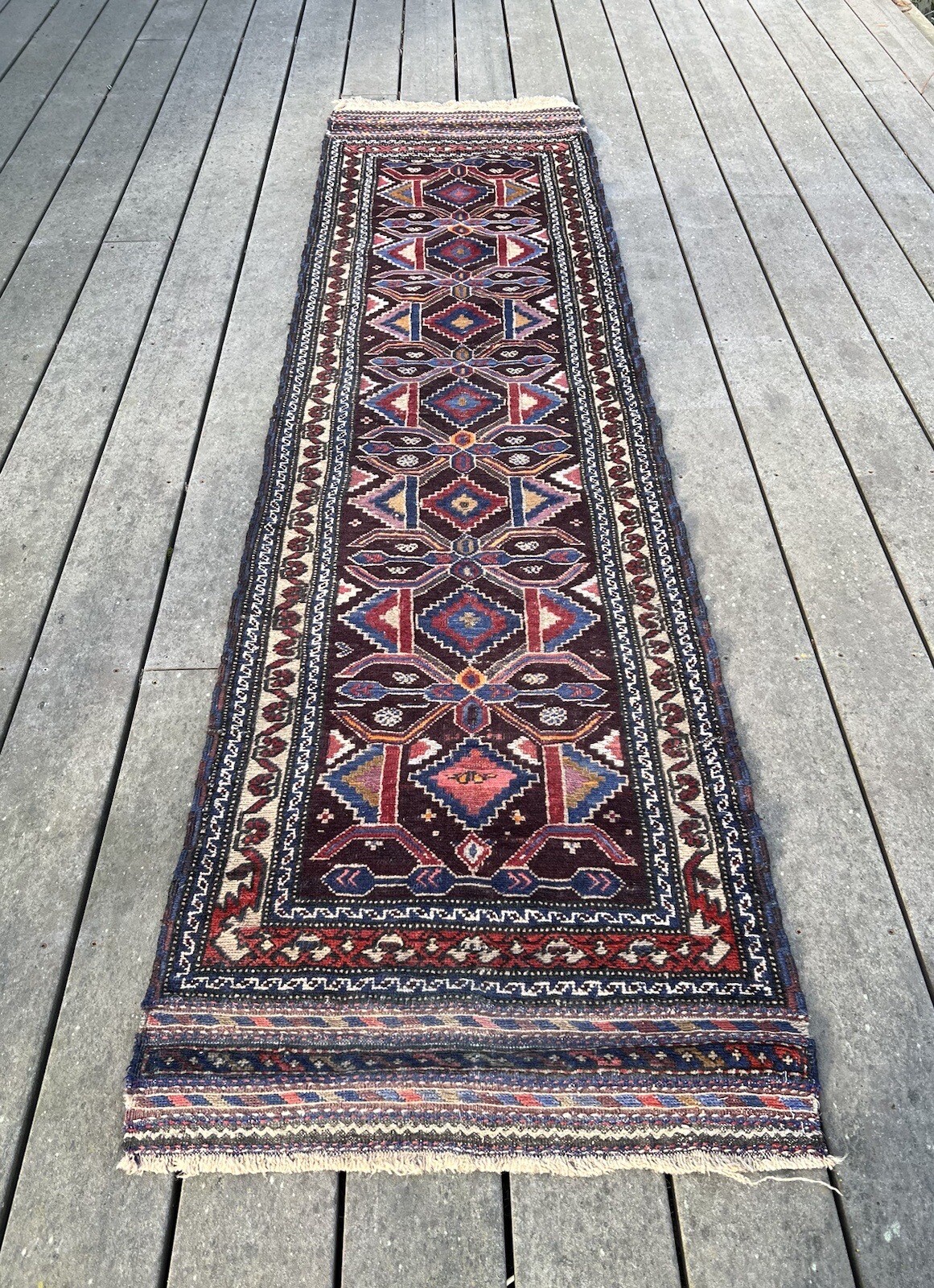 AFGHANI BALOUCH Hand Knotted Wool RUG • RUNNER • 2’ 2” x 8’ 6” gallery