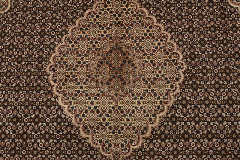 Tabrizi Mahi Rug 6’6” x 9’8” Blue Wool Vintage Traditional Hand-Knotted Carpet gallery