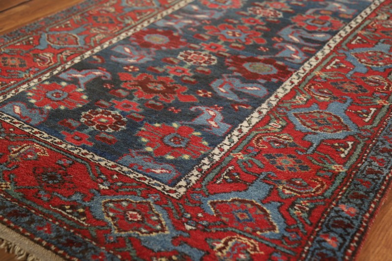 Antique Vegetable Dye Heriiz Bakhshayesh Hand-knotted Hallway Runner Rug 3x16 gallery