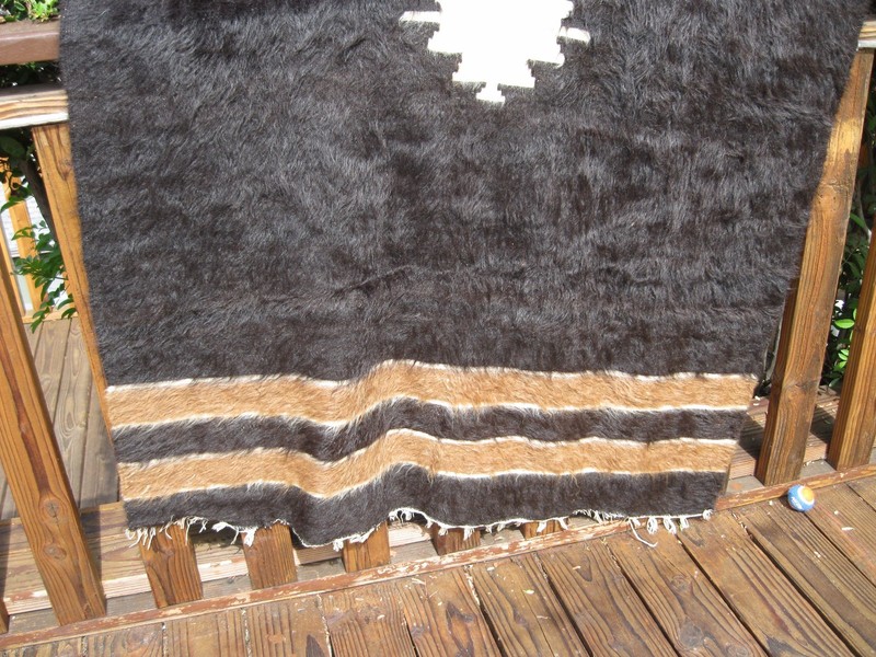 1890-1900 ANTIQUE TURKISH ANATOLIAN DEVAN GOAT HAIR COVER GREAT COLORS 5'6" gallery