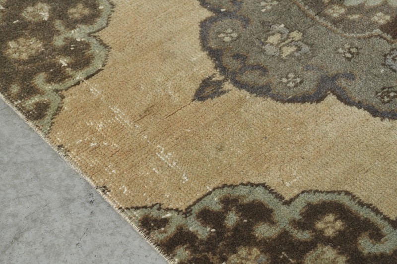 3x13 turkish runner rug, hand-knotted vintage oushak rug runner, boho decor,679 gallery