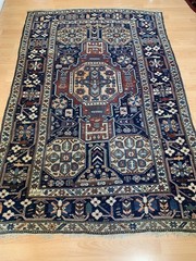 antique signed caucasian kazak dated 1905 hand made rug size 205x131cm