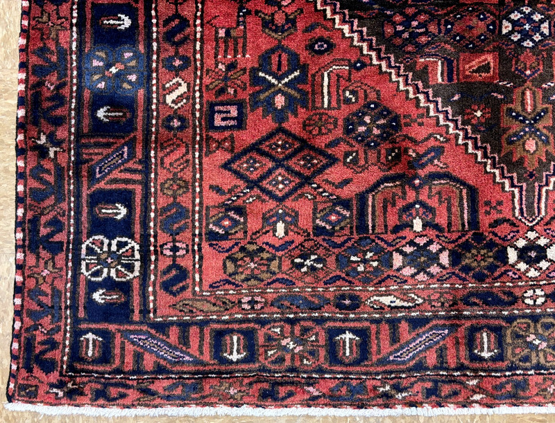 Vintage Hamedan Hand Knotted Wool Runner Rug 5x10 Tribal Oriental Area Rug Brown gallery