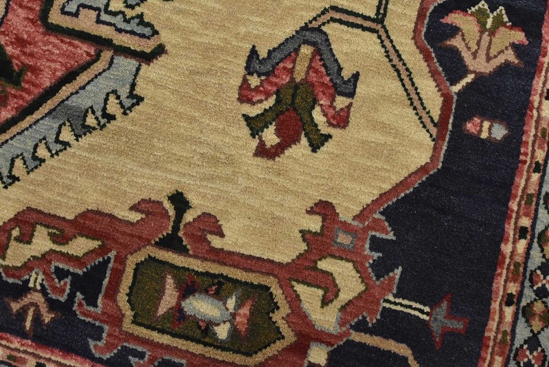 Heriz Rug 5’11” x 8’9” Beige Wool Vintage Traditional Hand-Knotted Carpet gallery