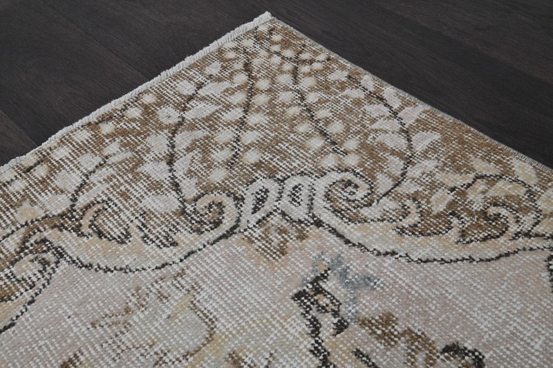 Oushak Turkish Vintage Rug 6x9 Kilim Rug Anatolian Handmade Boho Decor BEIGE gallery