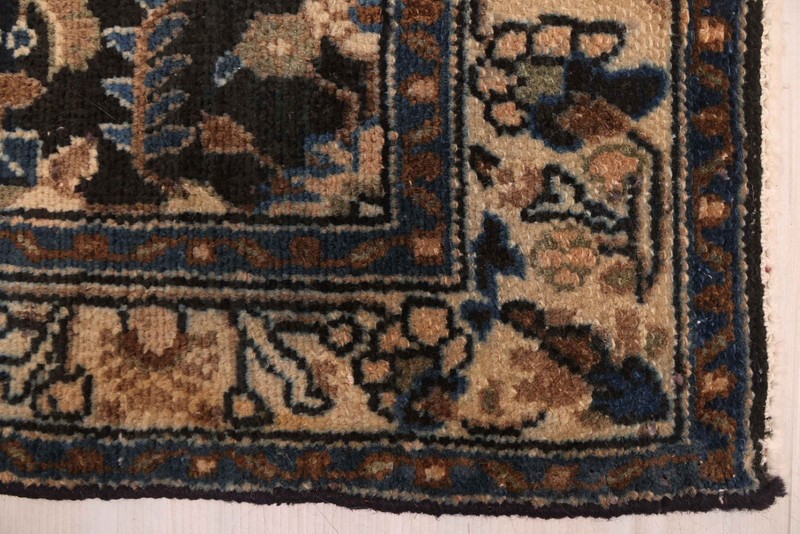 Vintage Hand-knotted Runner Rug 3'8" x 10'2" Traditional Oriental Wool Carpet gallery