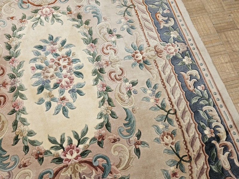 6x9 CHINESE RUG VINTAGE AUBUSSON PEKING AUTHENTIC 100% WOOL ORIENTAL RUG gallery
