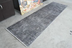 oushak runner rugs soft turkish rug 3×9, antique carpet vintage rug runner, 16