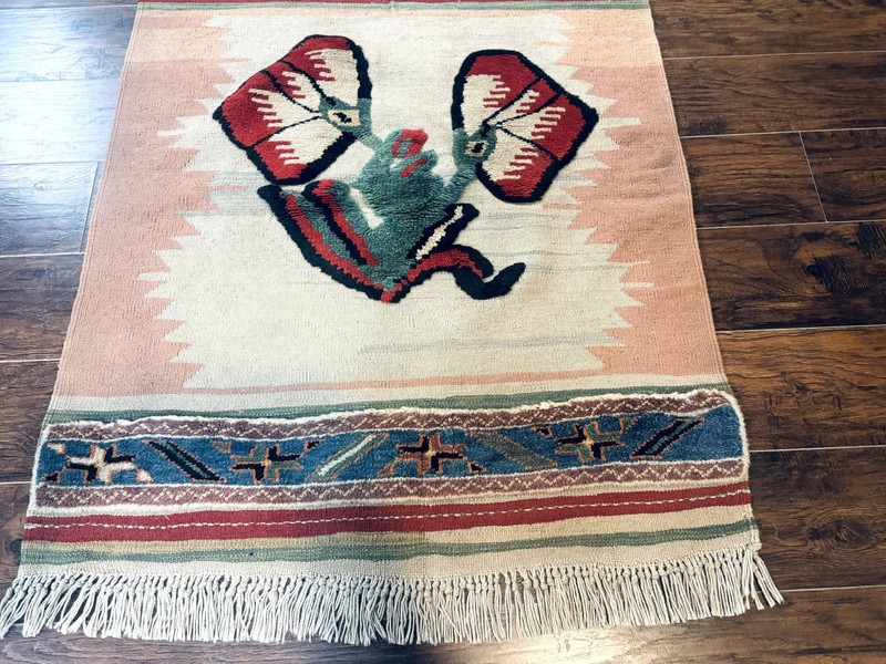 Turkish Kilim Rug 2.5 x 4.7 Flatweave Bohemian Wall Hanging gallery