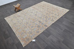Oushak Turkish Vintage Rug 6×8 Kilim Rug Anatolian Handmade Boho Decor BEIGE