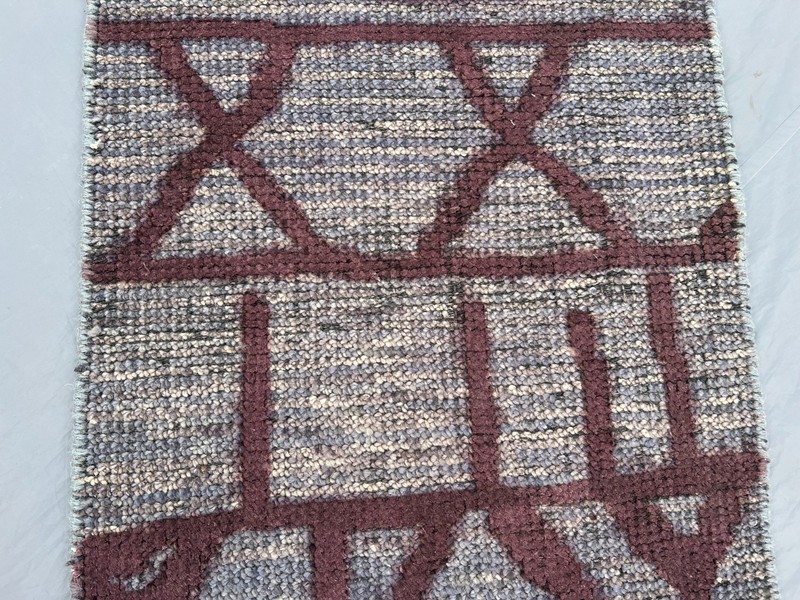 2x12 Vintage Moroccan Hand Knotted Wool Runner Rug Geometric Pattern Hallway Rug gallery