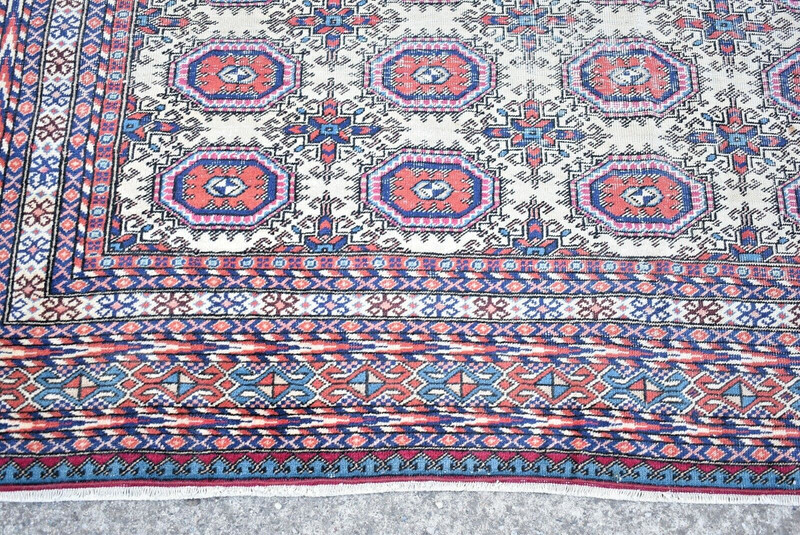 Vintage Turkish Kayseri Rug 80'' x 115'' Anatolian Large Bunyan Rug 204 x 292 cm gallery