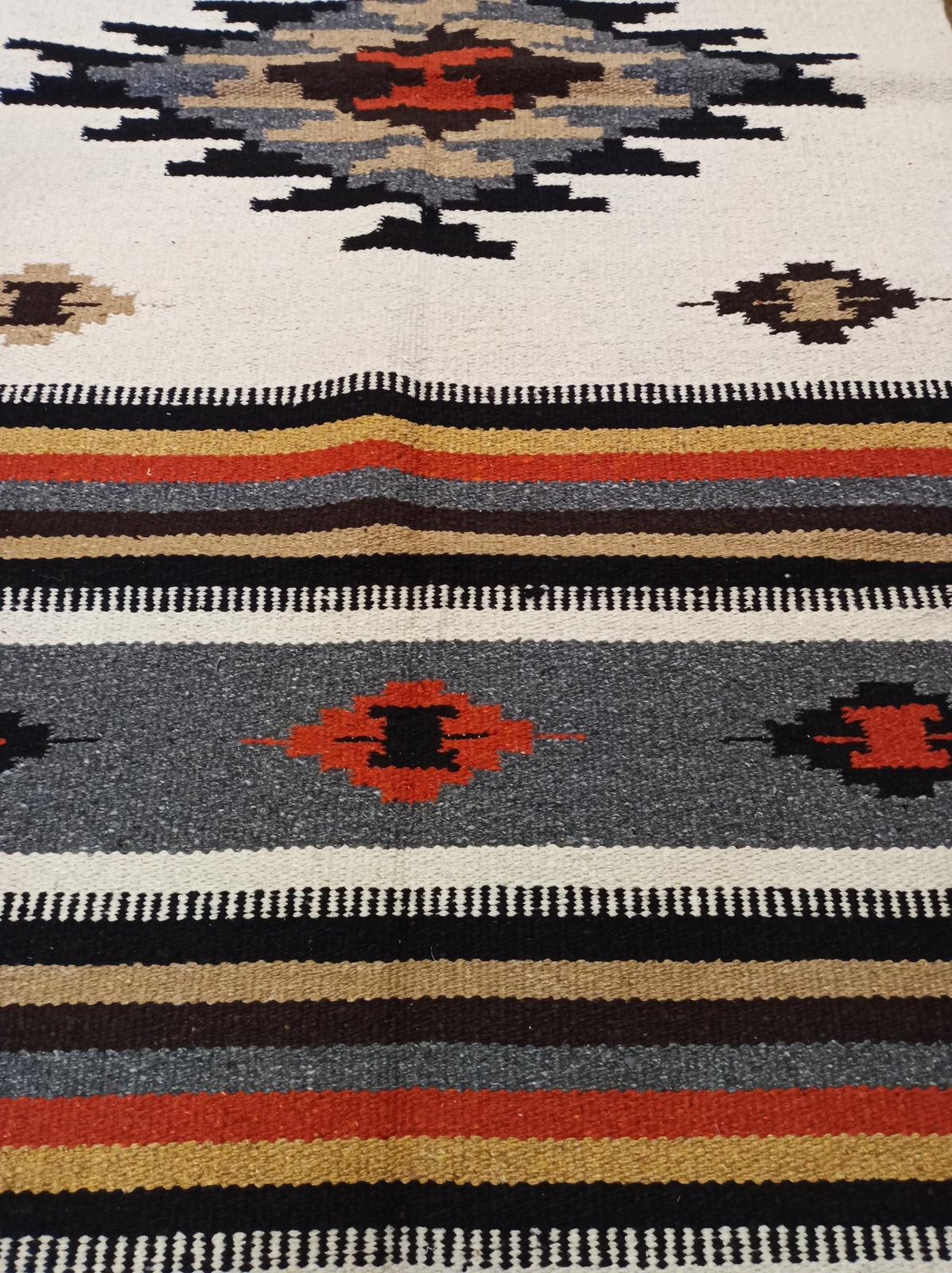 Handwoven Southwest Design Acrylic Rug; 32"x64"; gallery