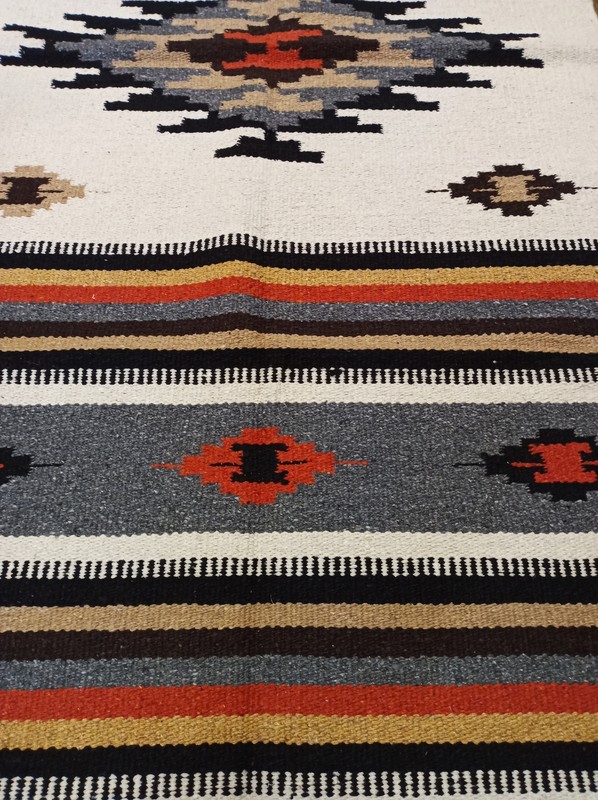 Handwoven Southwest Design Acrylic Rug; 32"x64"; gallery