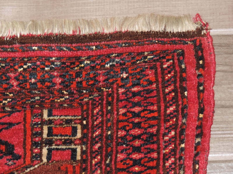 18" x 44" Antique Saryk Turkoman Torba Wool Rug gallery