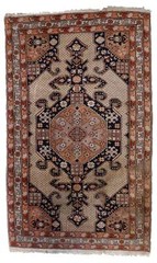 Handmade vintage Turkish Sivas rug 3.8′ x 6.3′ (118cm x 194cm) 1950s – 1C1061