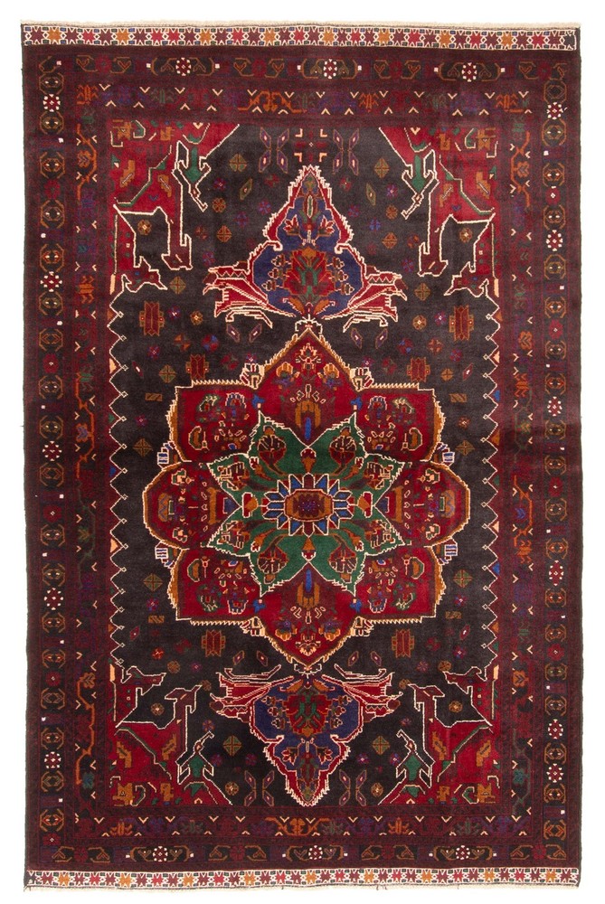 Traditional Vintage Hand-Knotted Area Rug 4'3" x 6'8" Oriental Wool Carpet