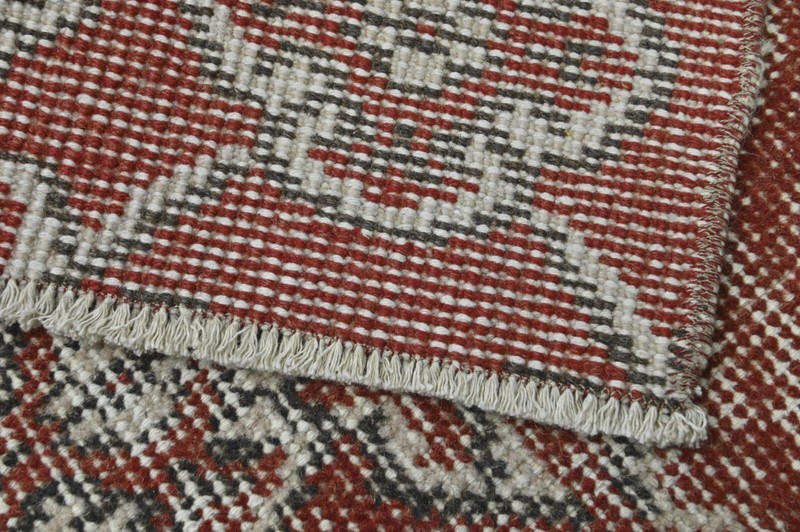 Oushak Turkish Doormat Rug 1x3 RED Anatolian Handmade Vintage Small Kilim Rug gallery