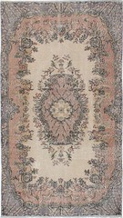 Vintage Hand-Knotted Area Rug 3’9″ x 6’9″ Traditional Oriental Wool Carpet