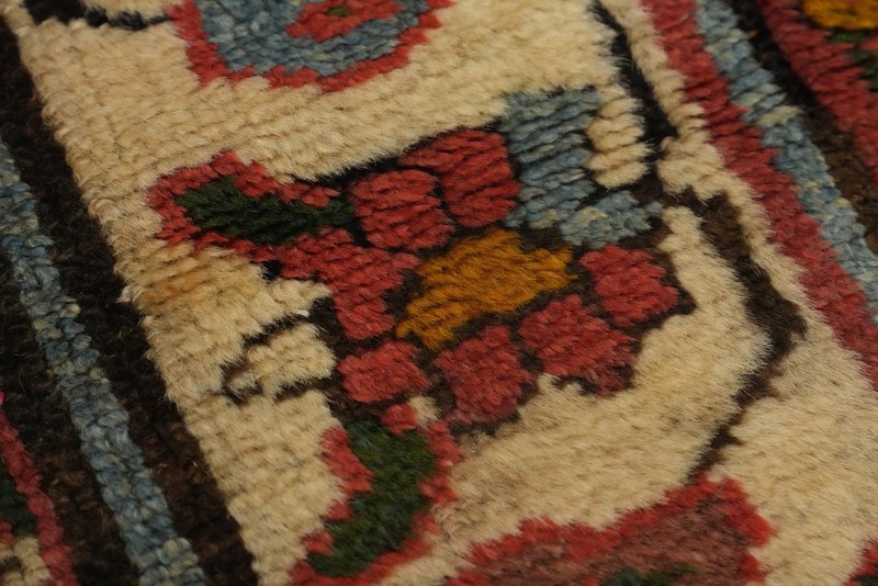 Vegetable Dye Paisley Semi-Antique 16 ft Long Runner Rug Handmade Wool Rug 3x16 gallery