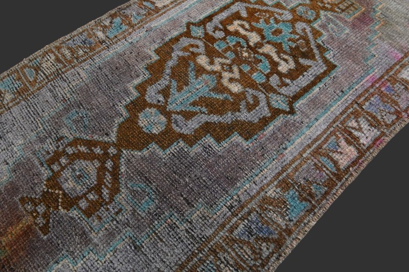RAINBOW Turkish Oushak Rug 2x3 Vintage Handmade Anatolian Small Doormat Kilim gallery