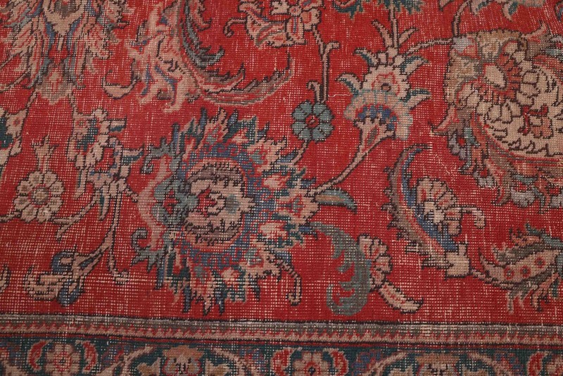 Vintage 9'2" x 11'10" Traditional Hand Knotted Vegetable Dye Wool Area Rug gallery