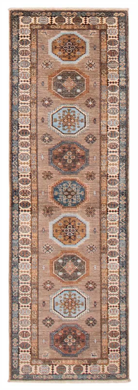 2'8" x 8'3" Vintage Hand-knotted Runner Rug Traditional Oriental Wool Carpet gallery