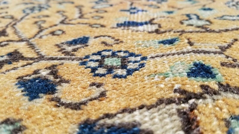 Beautiful Cr1930-1939s Antique Wool Pile Floral Hereke Runner Rug 2 '4"× 9'3" gallery