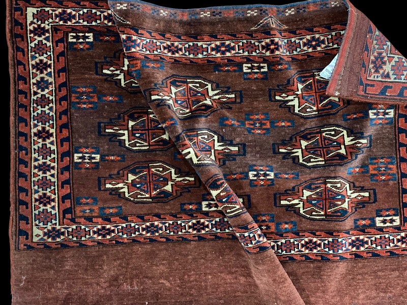 Antique Tekke Yomud Yomut Saryk Chuval Rug Bag Face, Turkmen Rug, Turkoman Rug gallery