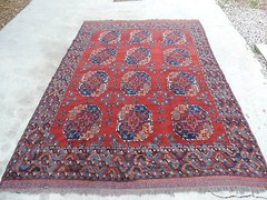 6x9ft. Afghan Bokharra Ersari Wool Room Size Rug