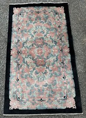 Circa 1920’s ANTIQUE ART DECO CHINESE WALTER NICHOLS RUG 4×6.10 HEALTHY PILE