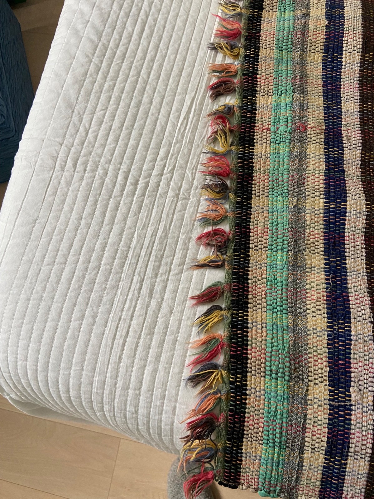 Hand Made Rag Rug (28 x 67) Vintage gallery