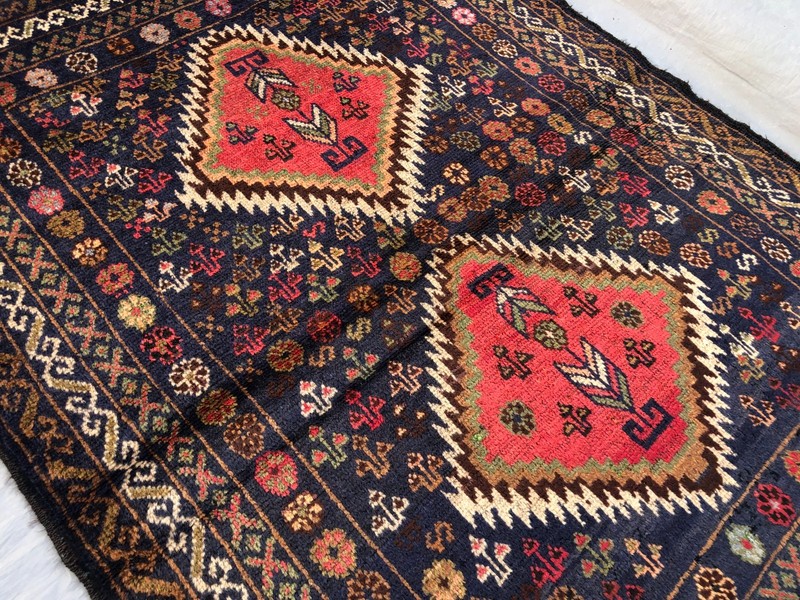 3'1" x 4'1" Afghan Baluchi Rug Hand-Knotted Wool Carpet Vintage Tribal Decor Rug gallery