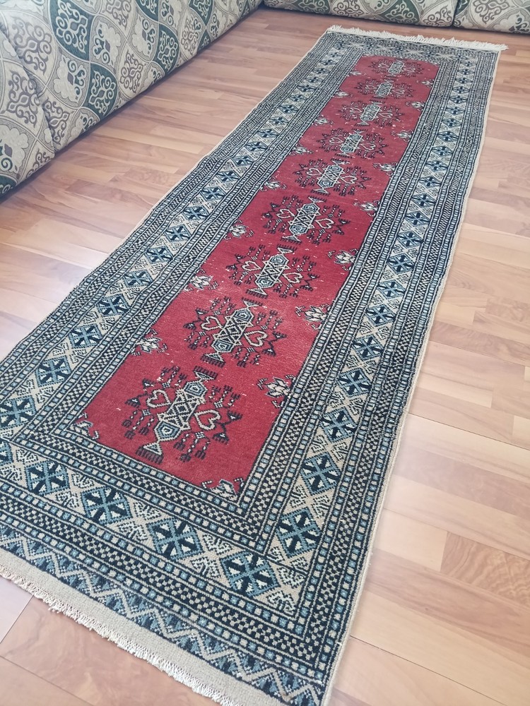 Antique Old Oriental rug, Antique Handmade Runner Rug, 3x9 Long Turkoman Rug F