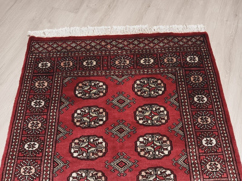 3x5 All-over-Pattern Deep Red Handmade-Turkish-Knotted Fine Soft Wool Rug 586342 gallery